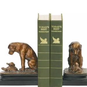 Vintage, RARE, HARD TO FIND, Discontinued Dog & Turtle Bookends by Elk Home